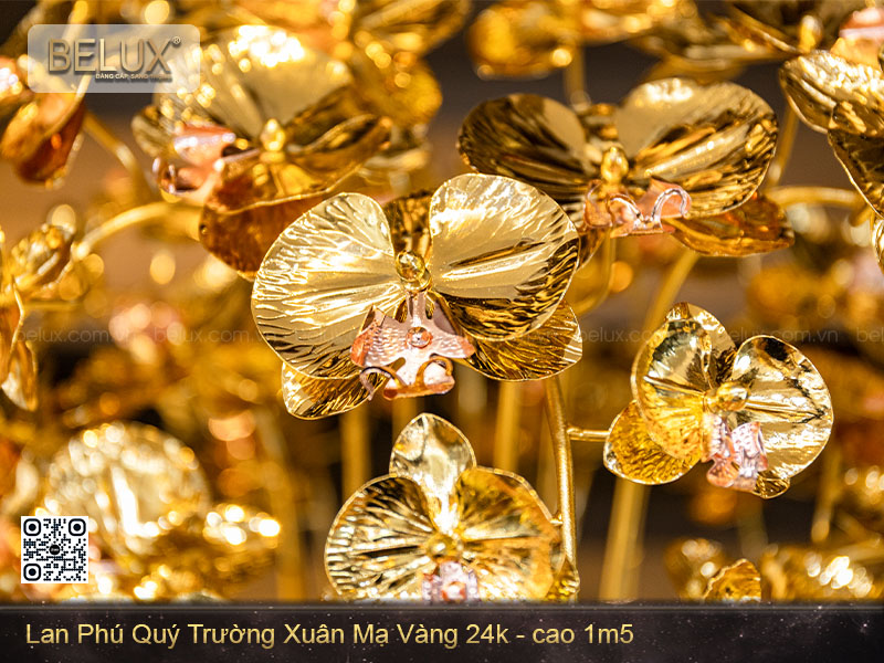 Chậu lan phú quý trường xuân dát vàng 24k&nbsp;